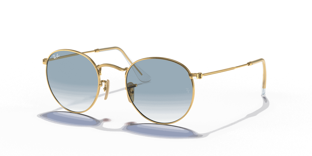 [Light Blue Gradient Lenses, Polished Arista Gold Frame]