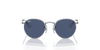 [Dark Blue Lenses, Polished Silver Frame]