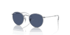 [Dark Blue Lenses, Polished Silver Frame]