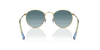 [Blue Lenses, Polished Gold Frame]