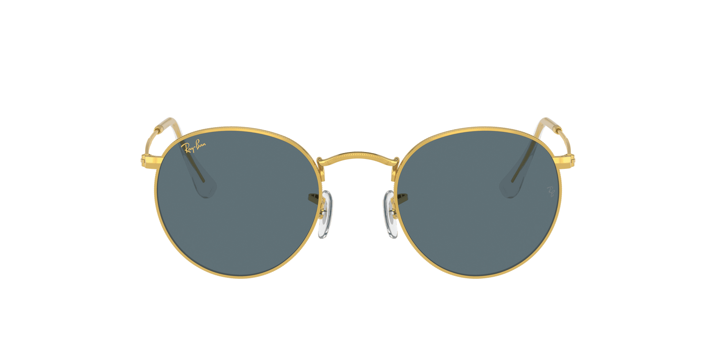 [Blue Lenses, Polished Gold Frame]