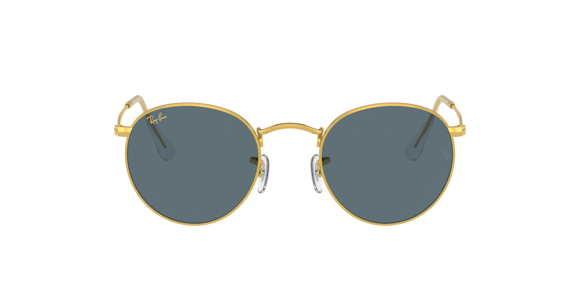 [Blue Lenses, Polished Gold Frame]