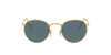 [Blue Lenses, Polished Gold Frame]