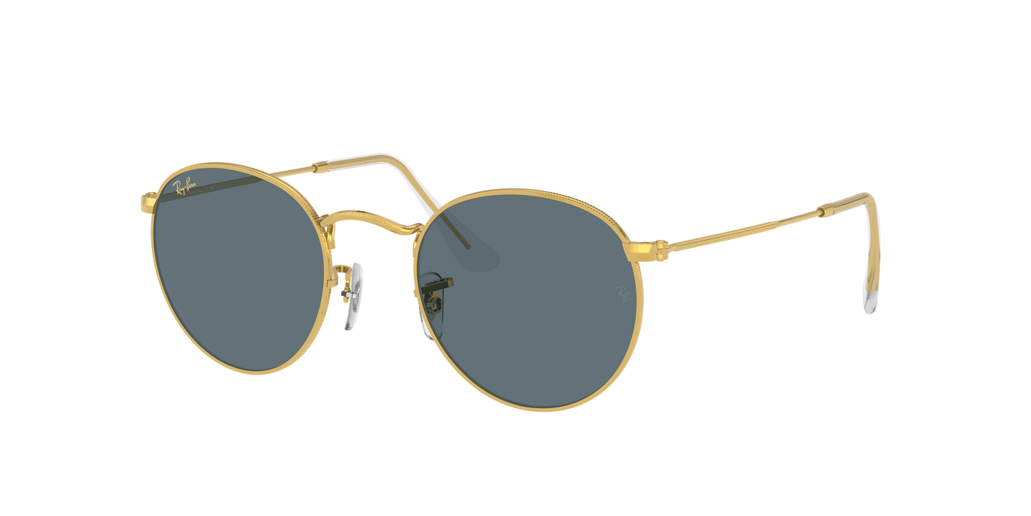[Blue Lenses, Polished Gold Frame]