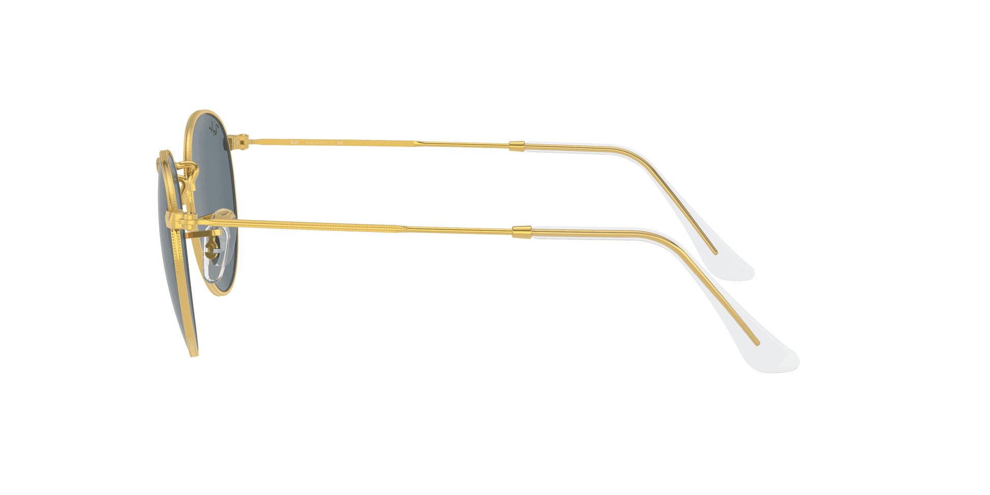 [Blue Lenses, Polished Gold Frame]