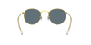 [Blue Lenses, Polished Gold Frame]