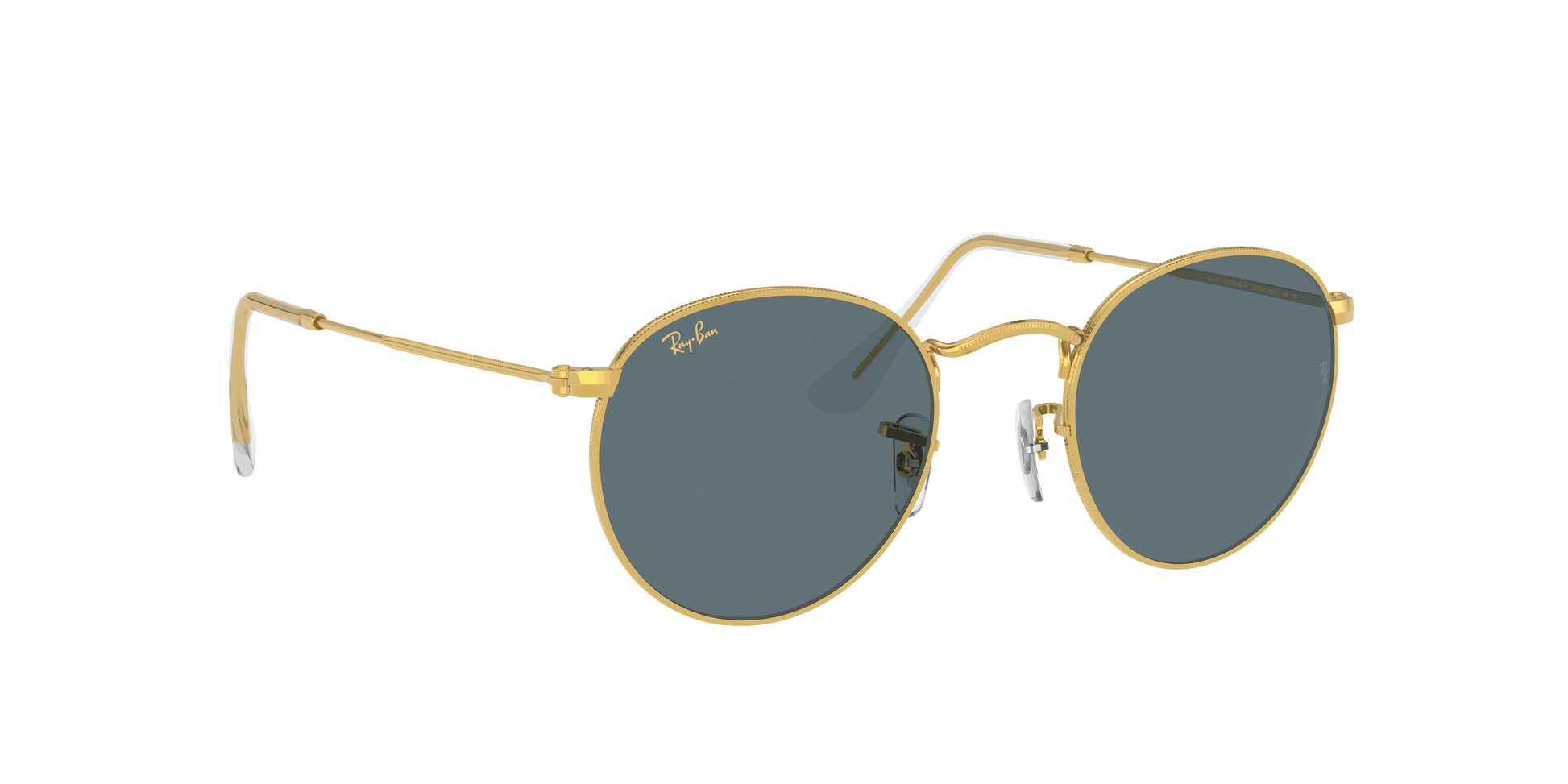 [Blue Lenses, Polished Gold Frame]