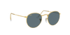 [Blue Lenses, Polished Gold Frame]