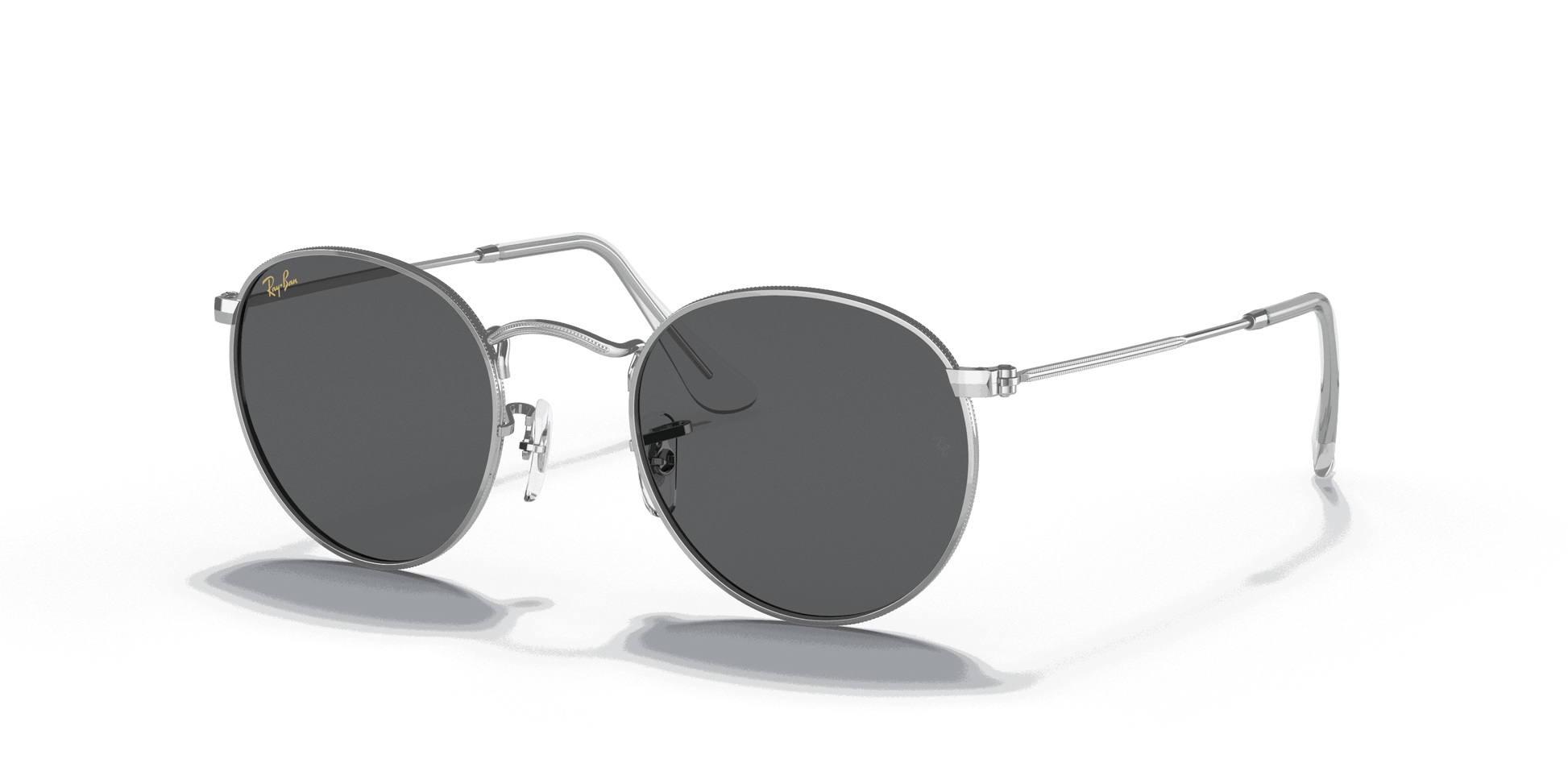 [Dark Grey Lenses, Polished Silver Frame]