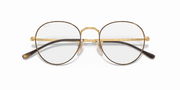 Clear Lenses, Polished Havana On Gold Frame