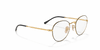 [Clear Lenses, Polished Black On Gold Frame]