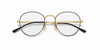 [Clear Lenses, Polished Black On Gold Frame]