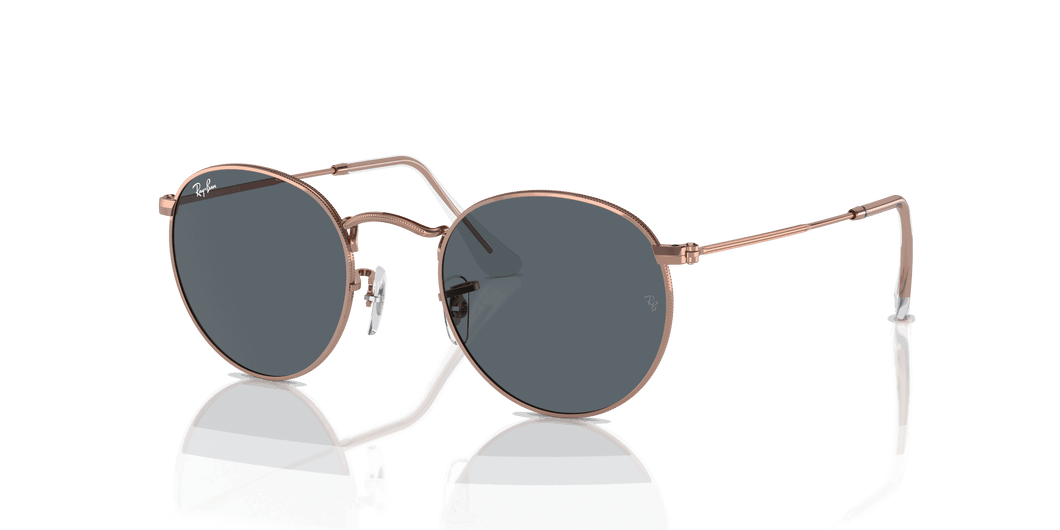 [Blue Lenses, Polished Rose Gold Frame]