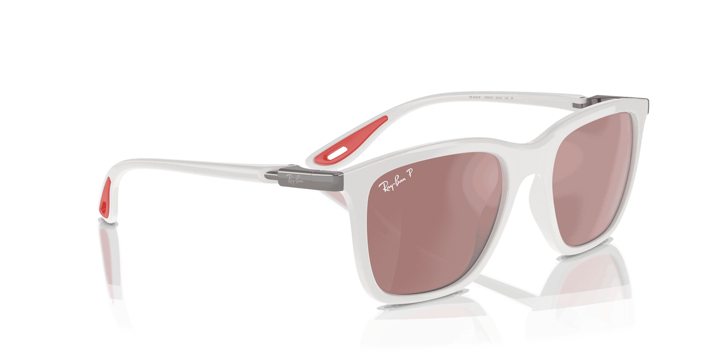 [Purple/Silver Lenses, Polished White Frame]