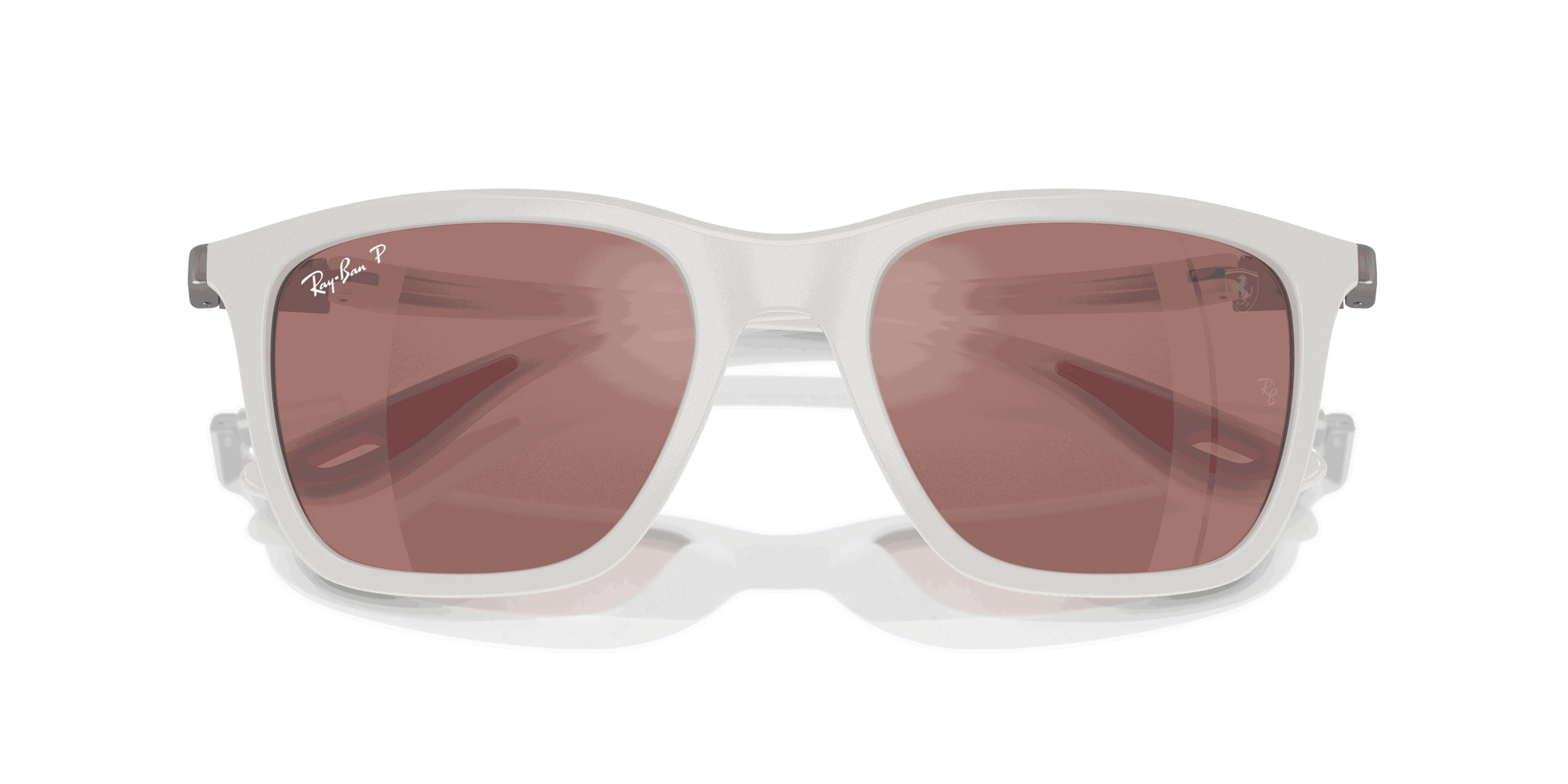 [Purple/Silver Lenses, Polished White Frame]