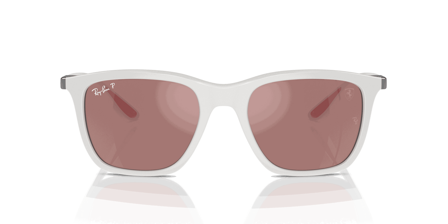 [Purple/Silver Lenses, Polished White Frame]