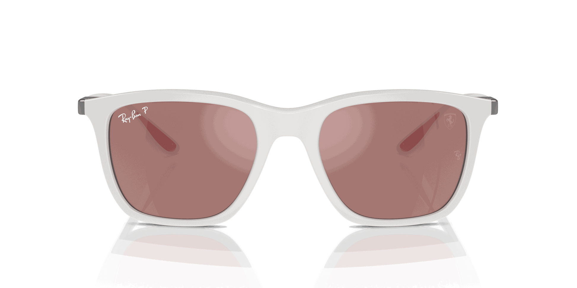 [Purple/Silver Lenses, Polished White Frame]