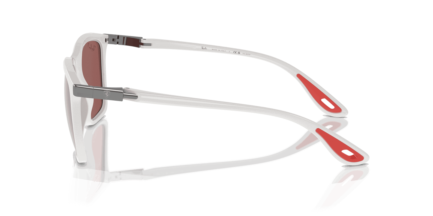 [Purple/Silver Lenses, Polished White Frame]