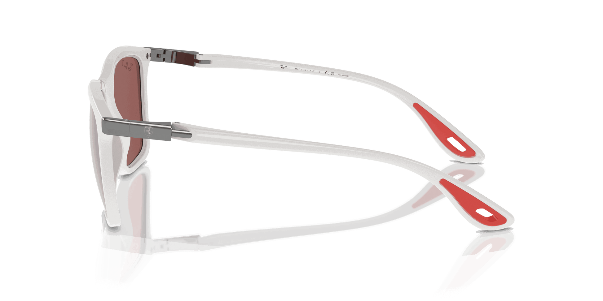 [Purple/Silver Lenses, Polished White Frame]