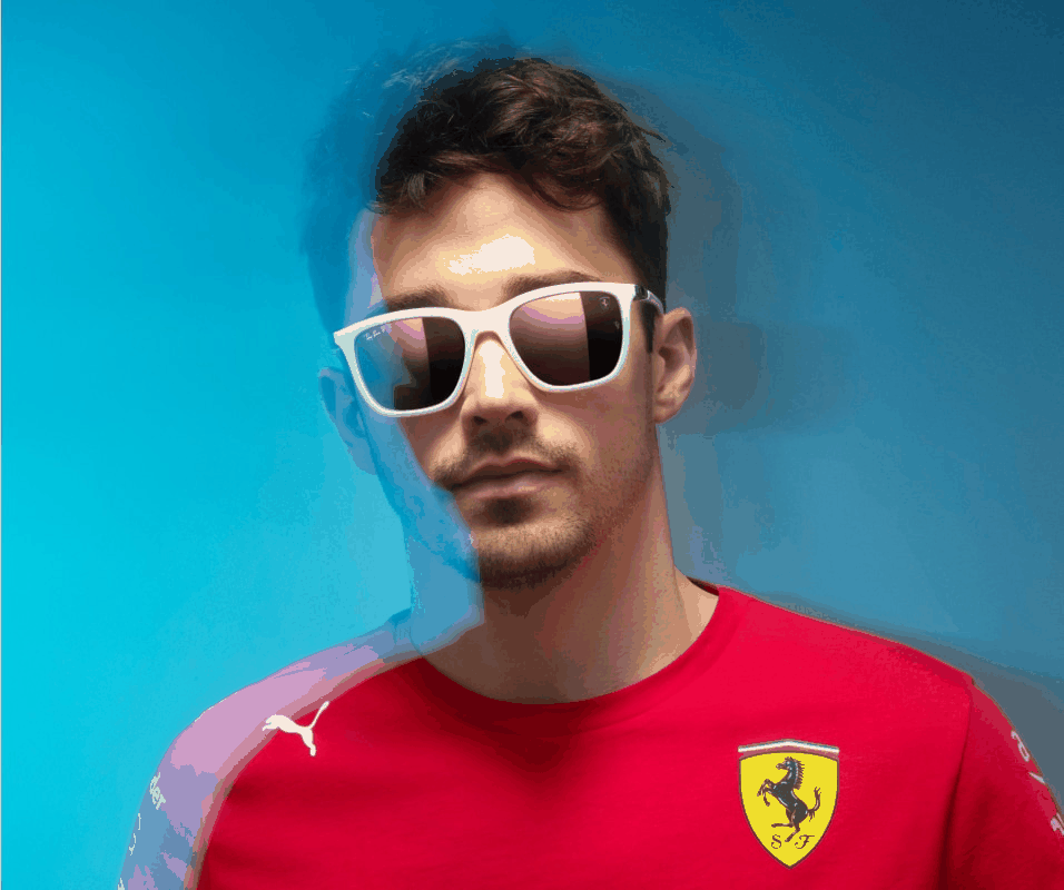 [Purple/Silver Lenses, Polished White Frame]