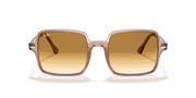 Light Brown Gradient Lenses, Polished Transparent Brown Frame