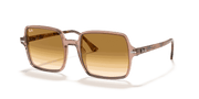 Light Brown Gradient Lenses, Polished Transparent Brown Frame