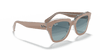 [Blue Gradient Lenses, Polished Beige On Transparent Frame]