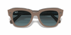 [Blue Gradient Lenses, Polished Beige On Transparent Frame]