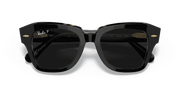 Polarized Black Classic Lenses, Polished Black On Transparent Frame