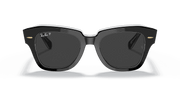 Polarized Black Classic Lenses, Polished Black On Transparent Frame