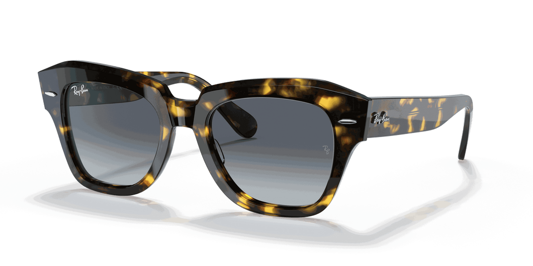 [Blue Gradient Grey Lenses, Polished Yellow Havana Frame]