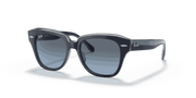 Blue/Grey Lenses, Polished Blue On Transparent Grey Frame