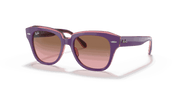 Pink Gradient Brown Lenses, Polished Violet On Transparent Pink Frame