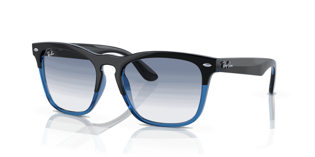 [Blue Lenses, Polished Black On Blue Frame]