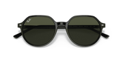 Green Lenses, Polished Black Frame