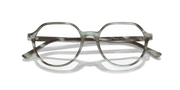 Clear Lenses, Polished Striped Green Frame