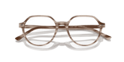 Clear Lenses, Polished Striped Beige Frame