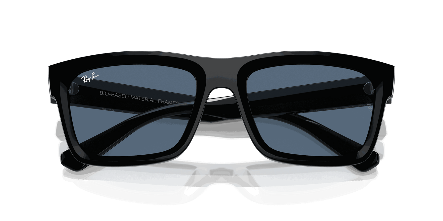[Dark Blue Lenses, Polished Black Frame]