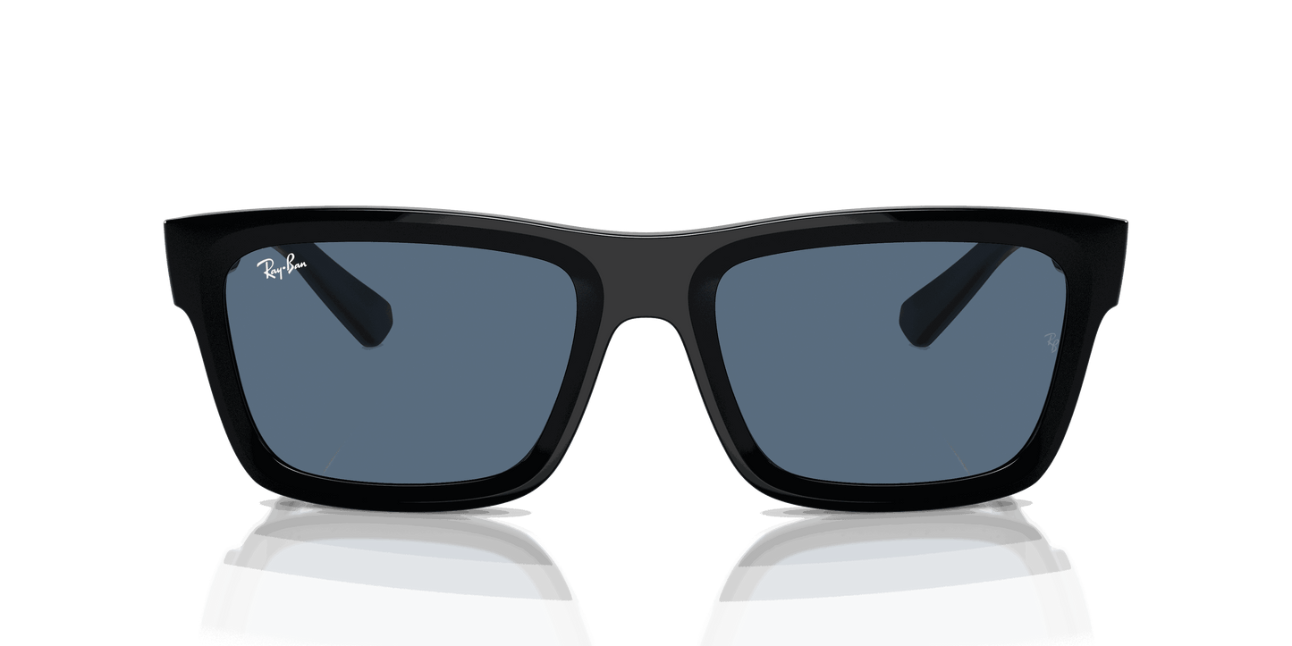 [Dark Blue Lenses, Polished Black Frame]