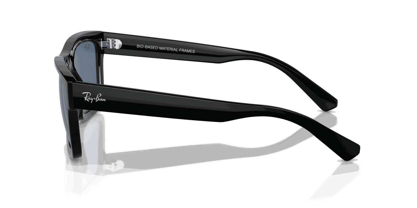 [Dark Blue Lenses, Polished Black Frame]