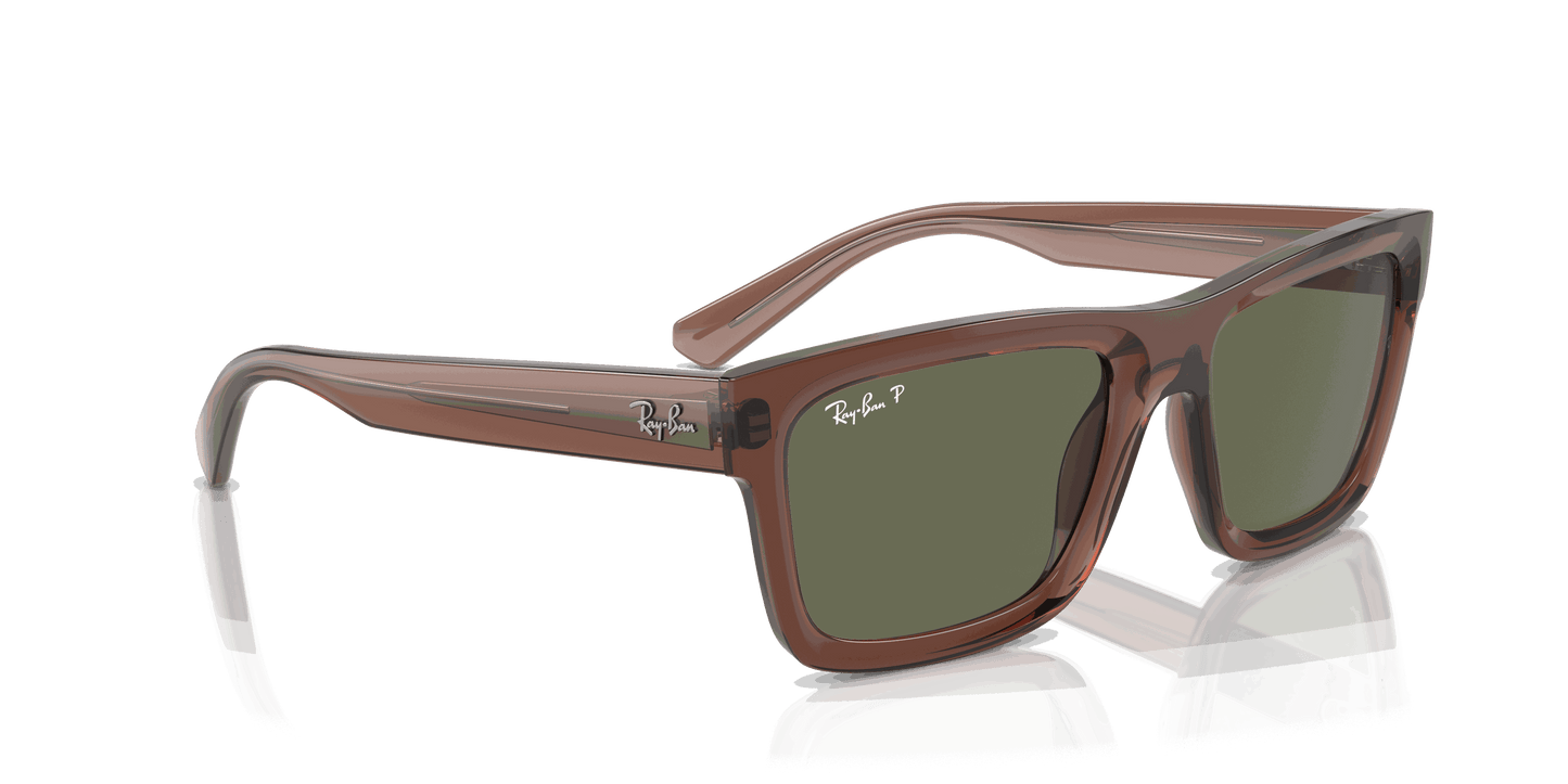 [Dark Green Lenses, Polished Transparent Brown Frame]