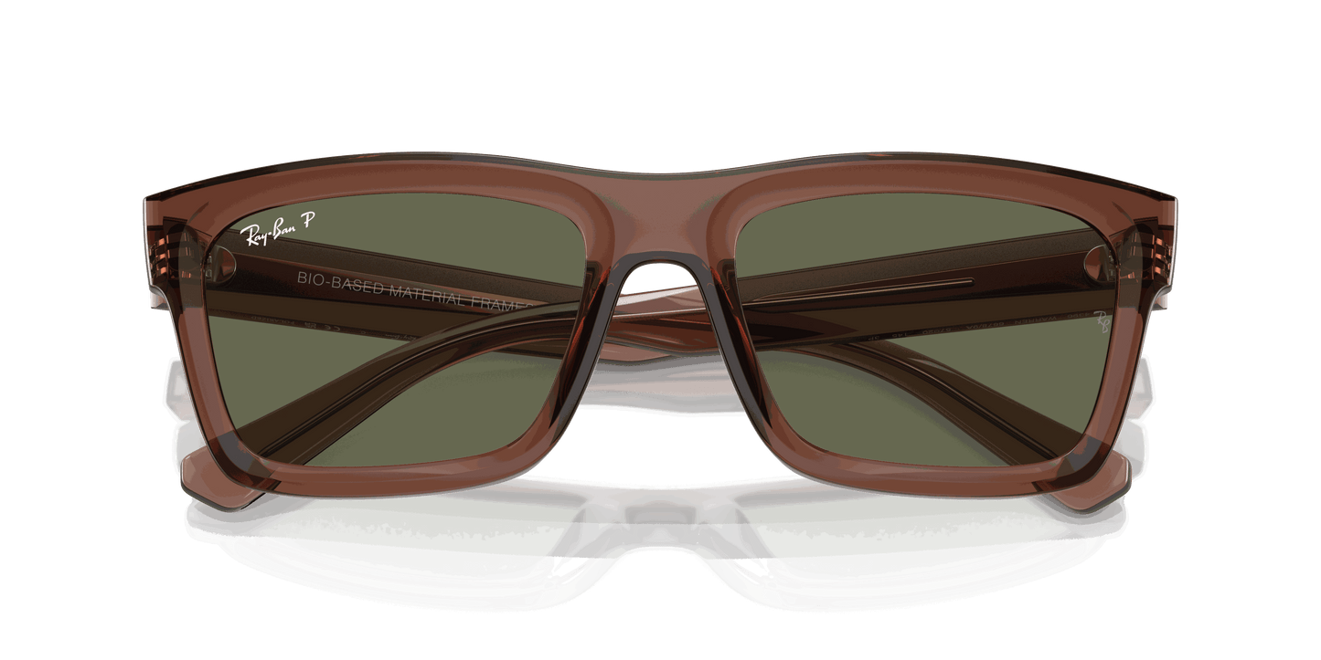 [Dark Green Lenses, Polished Transparent Brown Frame]