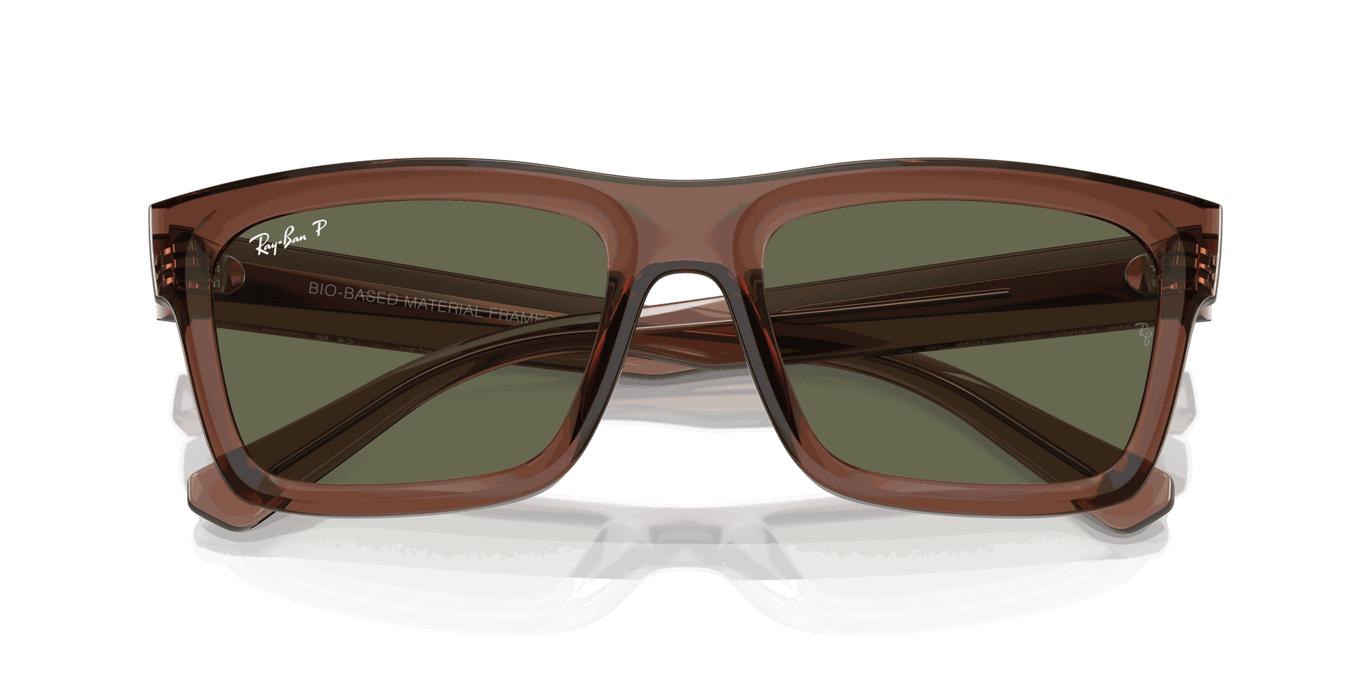 [Dark Green Lenses, Polished Transparent Brown Frame]