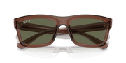 Dark Green Lenses, Polished Transparent Brown Frame