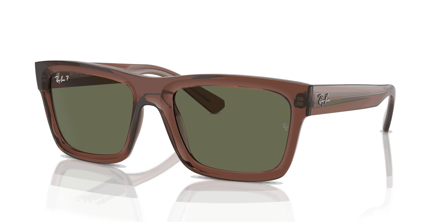 [Dark Green Lenses, Polished Transparent Brown Frame]