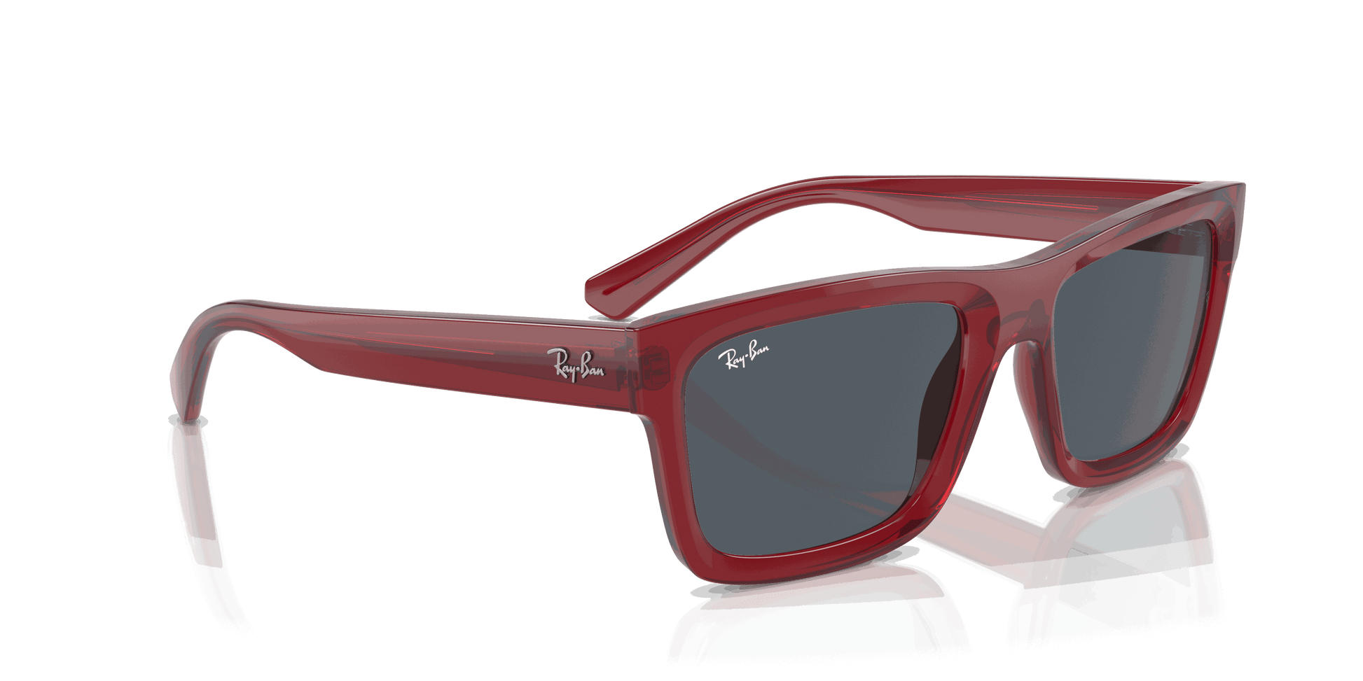 [Dark Grey Lenses, Polished Transparent Red Frame]
