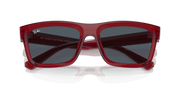 Dark Grey Lenses, Polished Transparent Red Frame