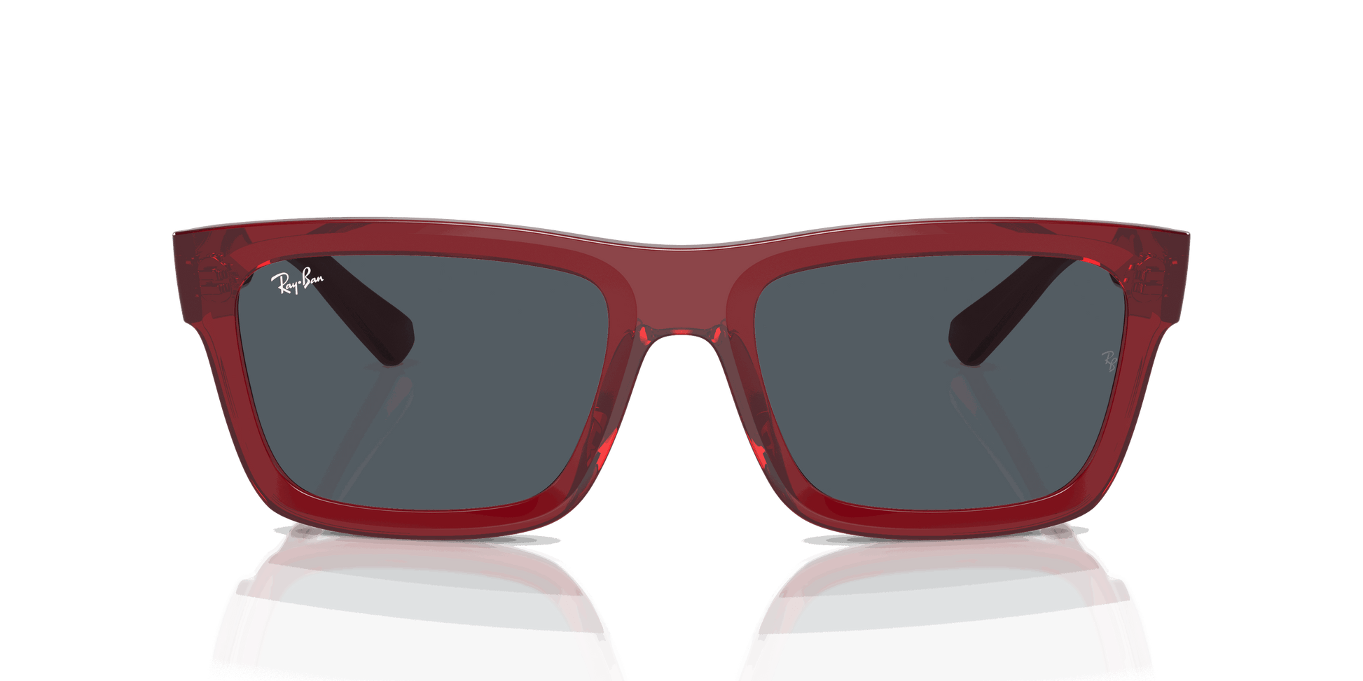 [Dark Grey Lenses, Polished Transparent Red Frame]