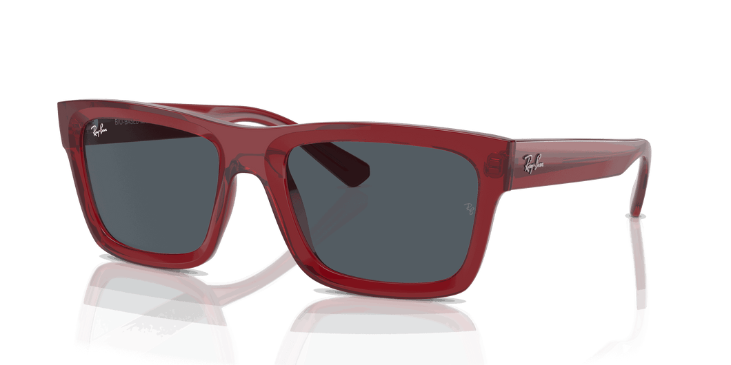 [Dark Grey Lenses, Polished Transparent Red Frame]