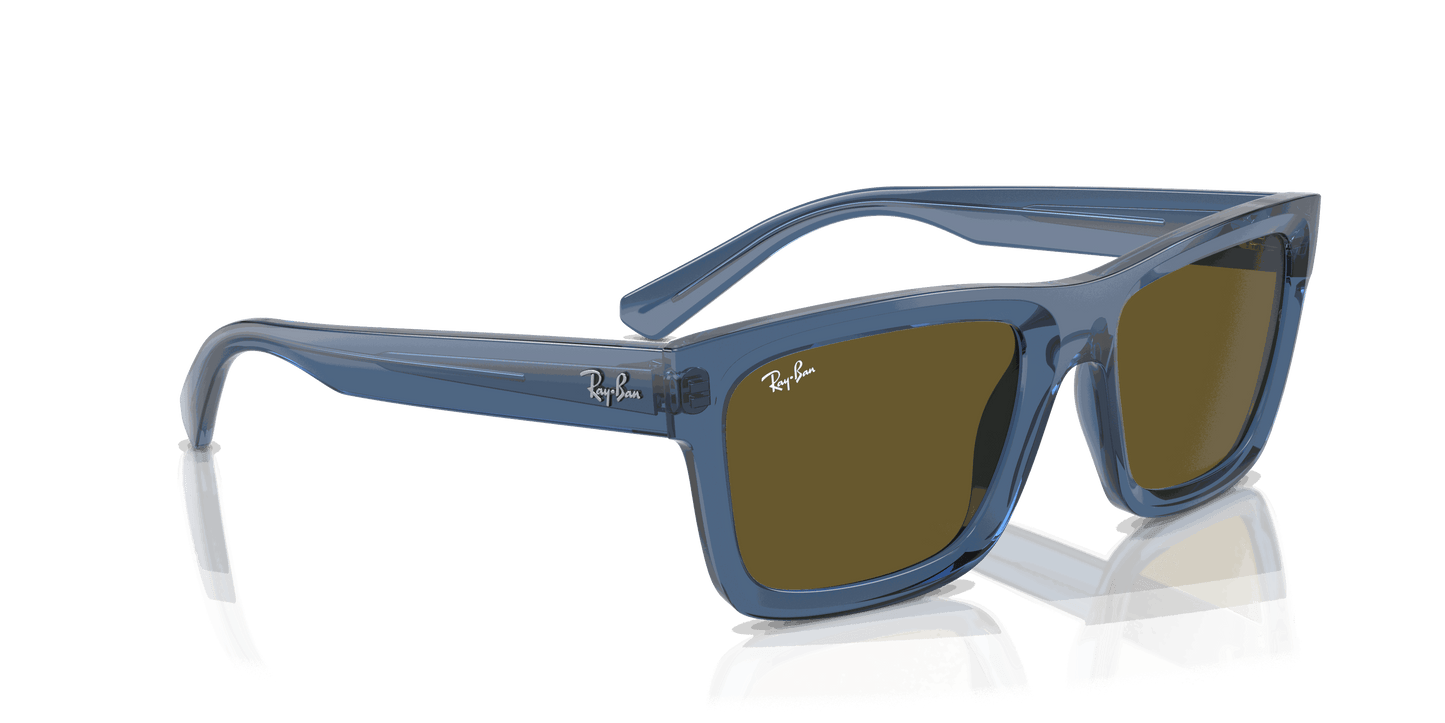 [Dark Brown Lenses, Polished Transparent Dark Blue Frame]